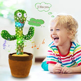 Kids Dancing Talking Cactus Toy, Interactive Singing Plush, Talking Sunny Cactus Electronic Toy, Fun Musical Home Decoration & Xmas Gift for Children